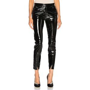 Zeynep Arcay Patent Leather Pants Ankle Slits 4